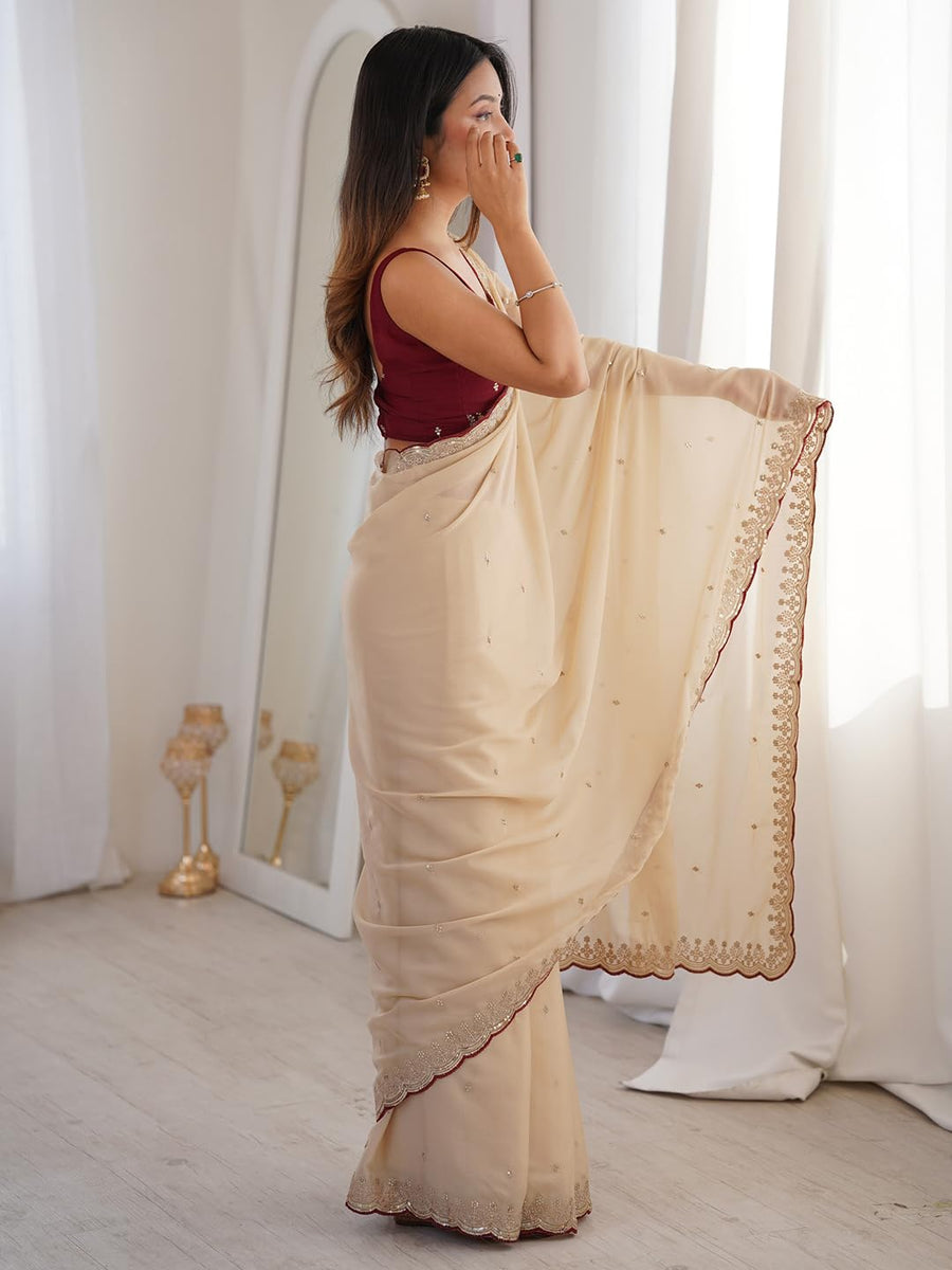 Georgette Georgette Floral Saree