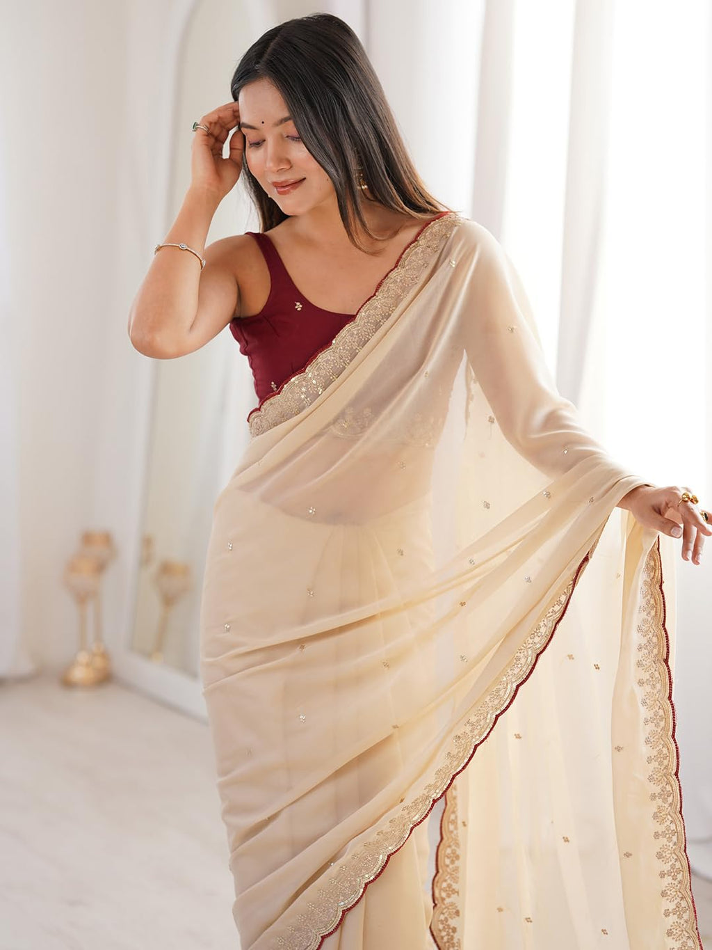 Georgette Georgette Floral Saree