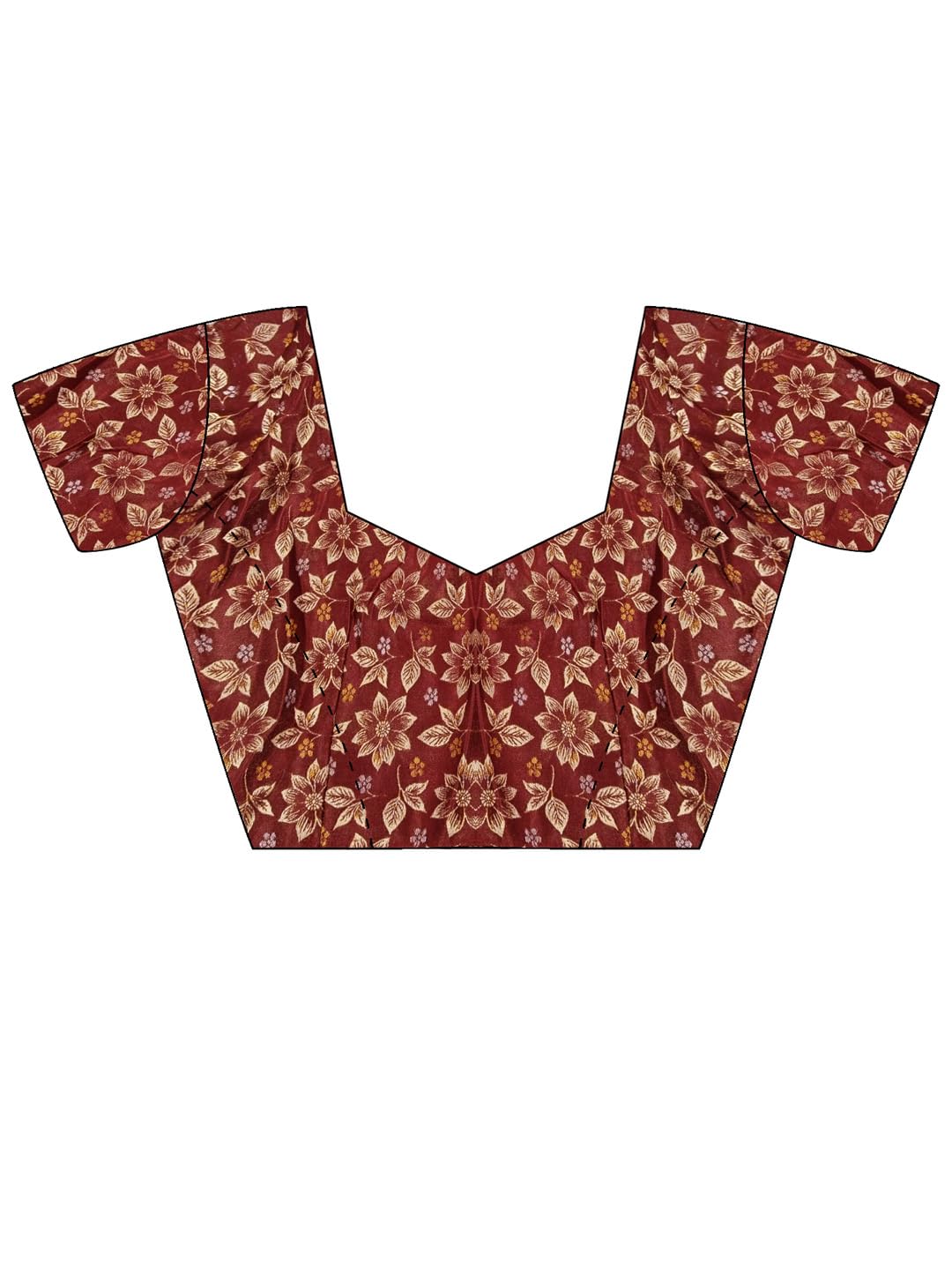 Copper Silk Checkered Saree