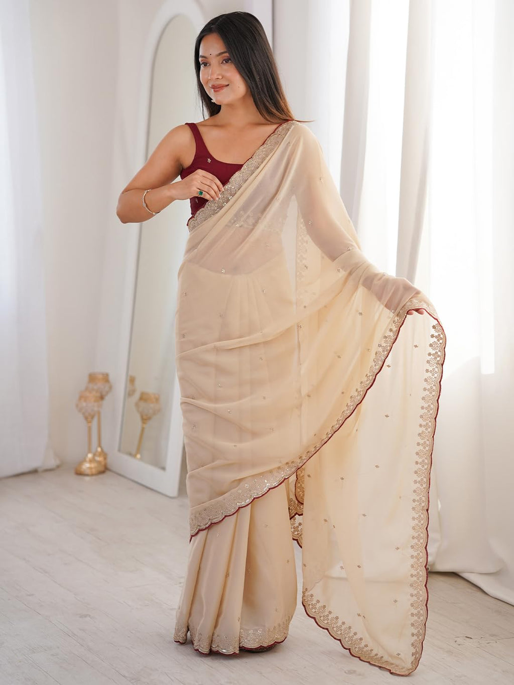 Georgette Georgette Floral Saree