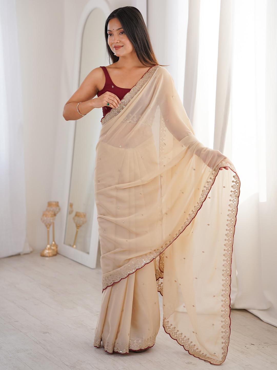 Georgette Georgette Floral Saree