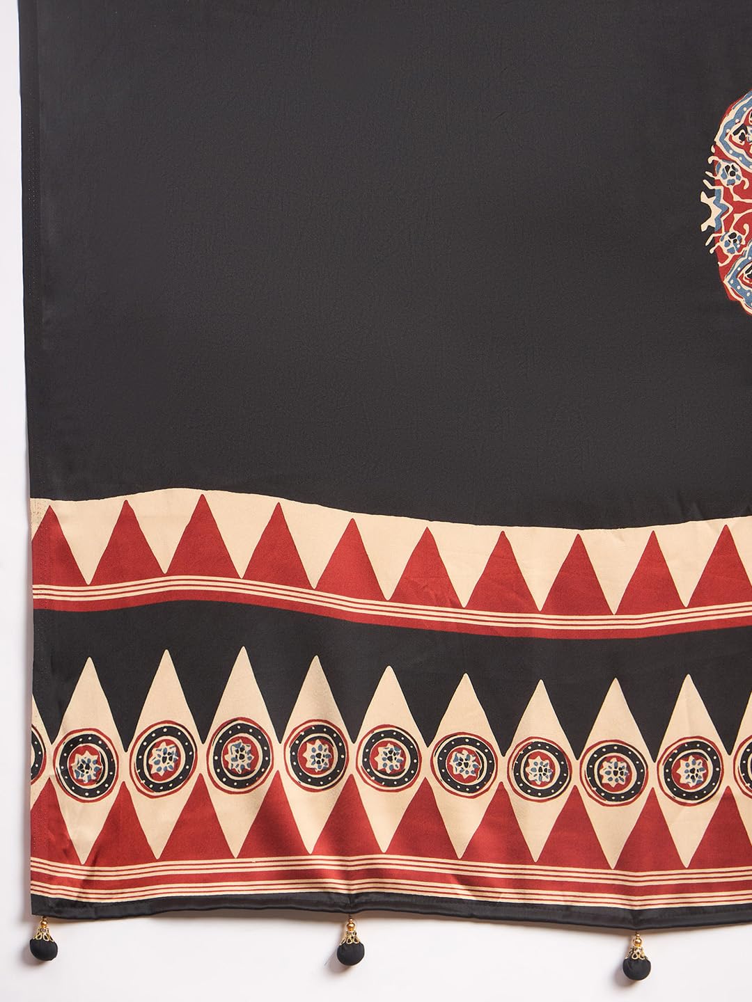 Maroon Crepe Striped Saree