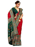 Red Banarasi Silk Peacock Saree