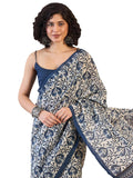 Off White Silk Abstract Saree