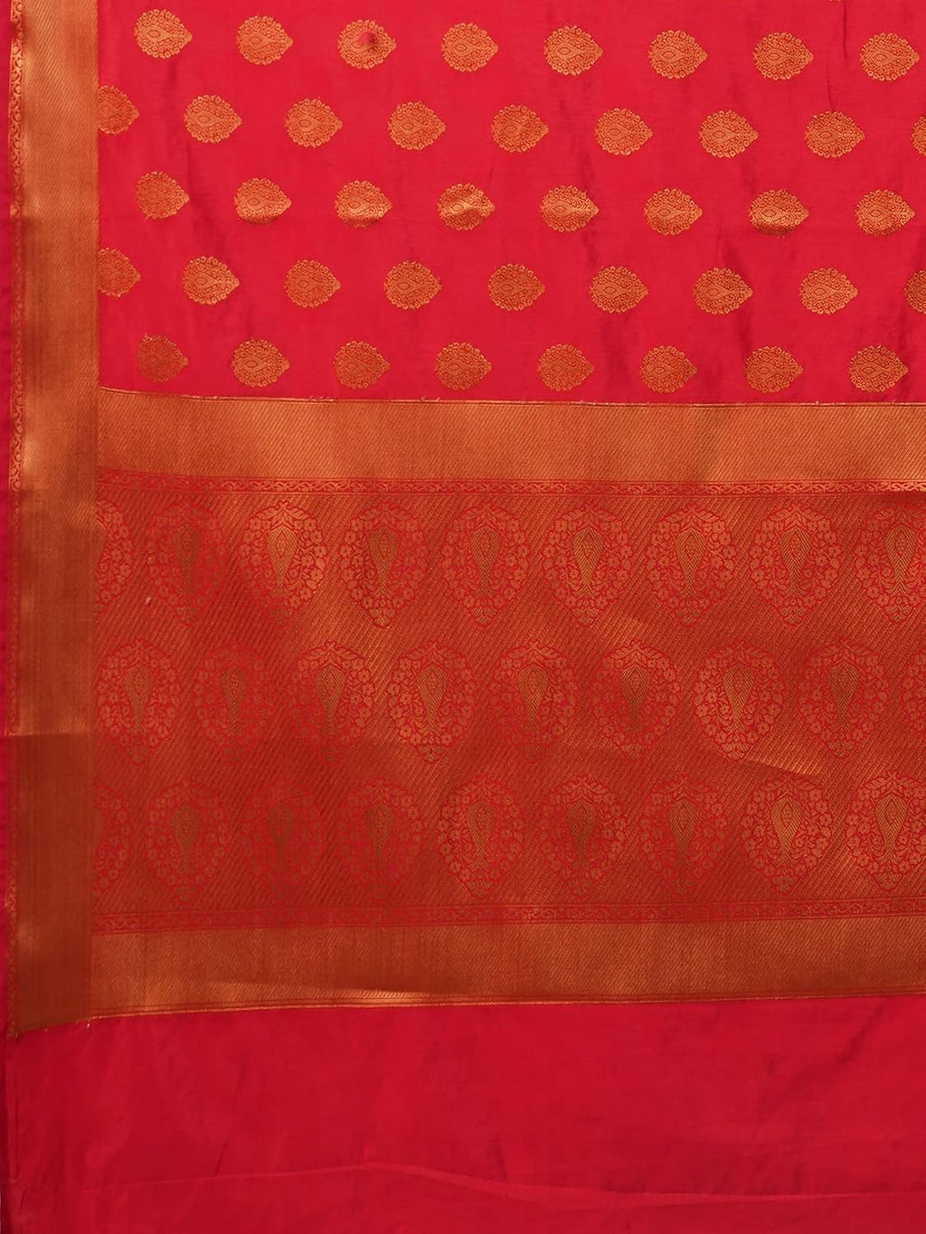 Red 2 Silk Blend Floral Saree